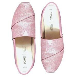 Toms Alpargata Women's Pink Sparkle Shoes Size 5.5